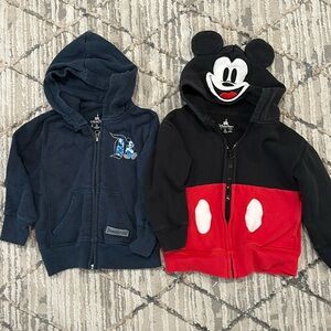 Two Disney Parks zipper sweaters